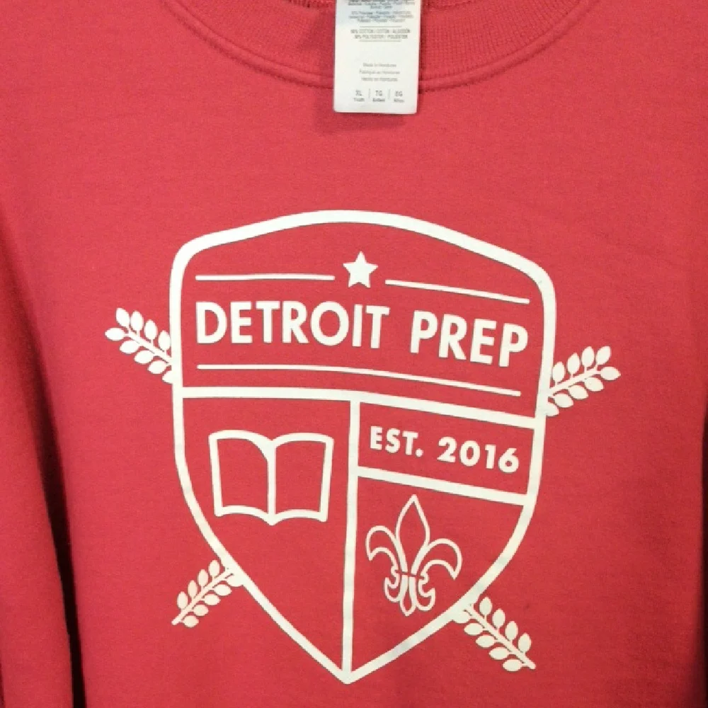 Red Detroit Prep School Sweatshirt